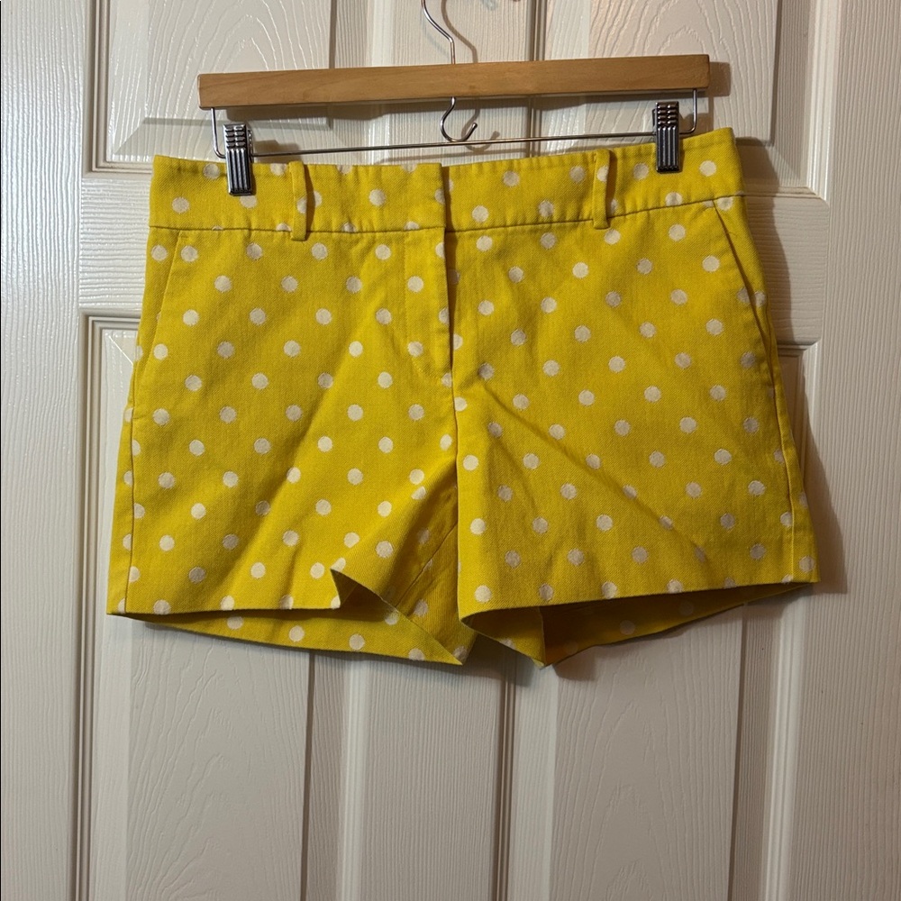 Ann Taylor Yellow and White Polka Dot Garment